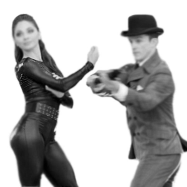 Woman and Man dancing.