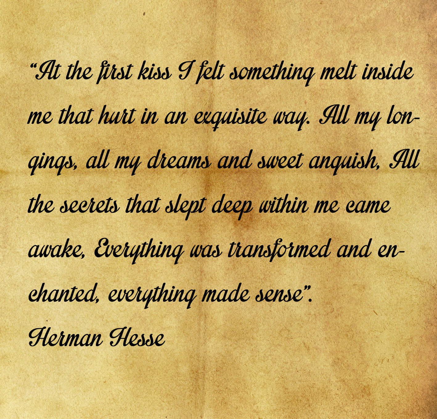 Herman Hesse's phrase of love